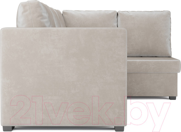 Изображение товара Диван угловой Mebel-Ars Мансберг (бархат бежевый/star velvet 6 light beige)