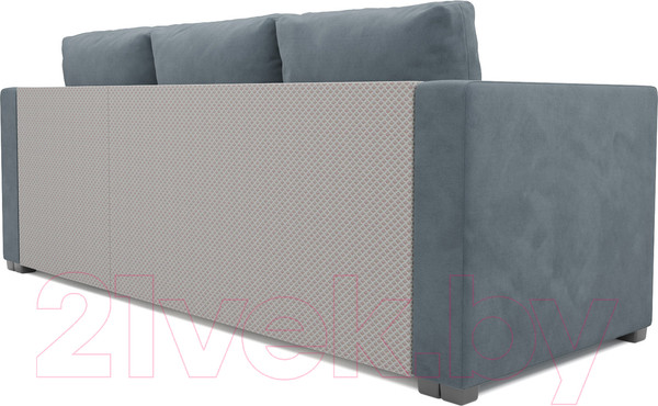 Изображение товара Диван угловой Mebel-Ars Мансберг HB-178 26 (велюр серо-синий)