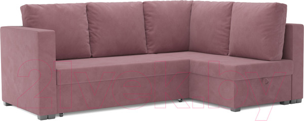 Изображение товара Диван угловой Mebel-Ars Мансберг НВ-178 18 (велюр пудра)