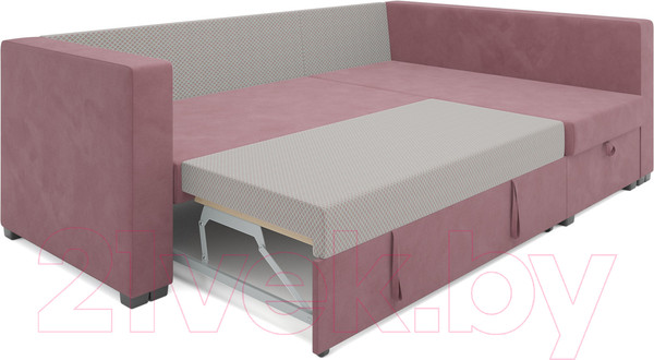 Изображение товара Диван угловой Mebel-Ars Мансберг НВ-178 18 (велюр пудра)