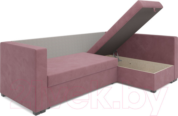 Изображение товара Диван угловой Mebel-Ars Мансберг НВ-178 18 (велюр пудра)