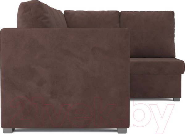 Изображение товара Диван угловой Mebel-Ars Мансберг НВ-178 13 (велюр молочный шоколад)