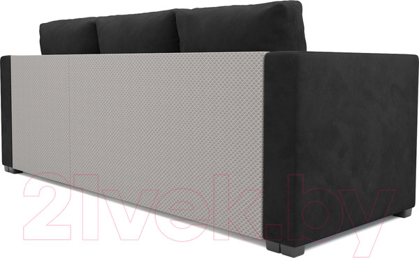 Изображение товара Диван угловой Mebel-Ars Мансберг НВ-178 17 (велюр черный)