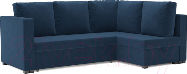 Изображение товара Диван угловой Mebel-Ars Мансберг (темно-синий Luna 034)