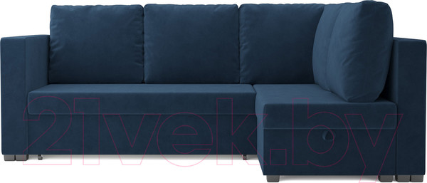 Изображение товара Диван угловой Mebel-Ars Мансберг (темно-синий Luna 034)