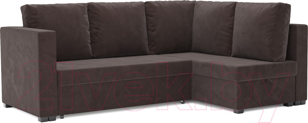 Изображение товара Диван угловой Mebel-Ars Мансберг (кордрой коричневый)