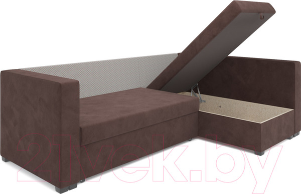 Изображение товара Диван угловой Mebel-Ars Мансберг (кордрой коричневый)