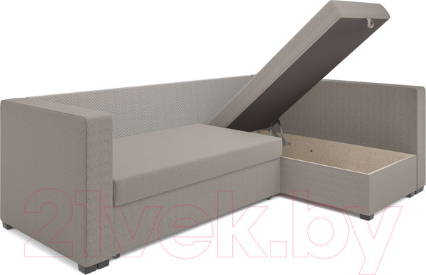 Изображение товара Диван угловой Mebel-Ars Мансберг (бежевая рогожка)