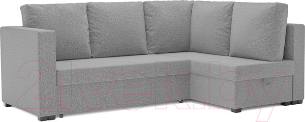 Изображение товара Диван угловой Mebel-Ars Мансберг (серая рогожка)