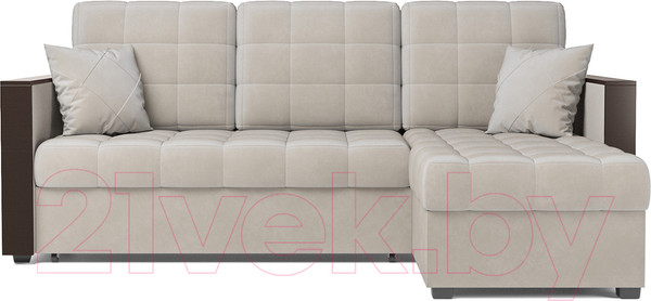 Изображение товара Диван угловой Mebel-Ars Рим (бархат бежевый/Star Velvet 6 Light Beige)