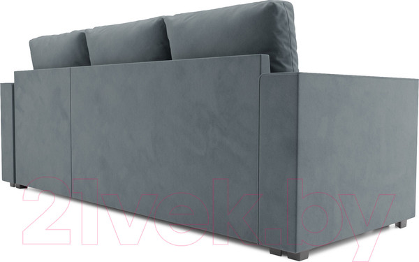 Изображение товара Диван угловой Mebel-Ars Рим (велюр серо-синий HB-178 26)
