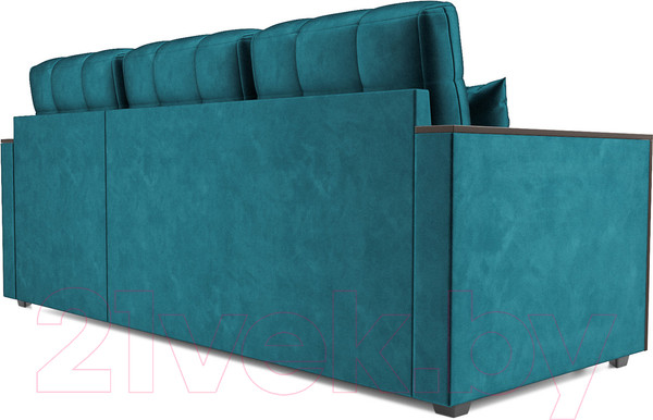 Изображение товара Диван угловой Mebel-Ars Техас (бархат сине-зеленый/Star Velvet 43 Black Green)