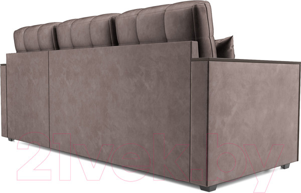 Изображение товара Диван угловой Mebel-Ars Техас (бархат серо-шоколадный/Star Velvet 60 Cofee)