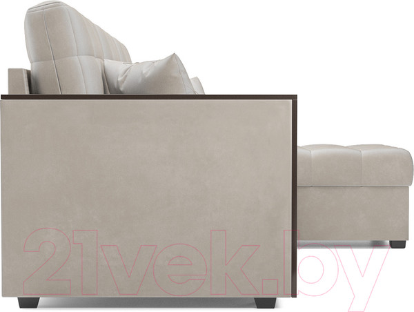 Изображение товара Диван угловой Mebel-Ars Техас (бархат бежевый/Star Velvet 6 Light Beige)