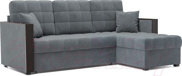 Изображение товара Диван угловой Mebel-Ars Техас (велюр серо-синий HB-178 26)