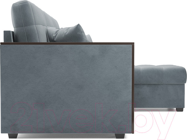 Изображение товара Диван угловой Mebel-Ars Техас (велюр серо-синий HB-178 26)