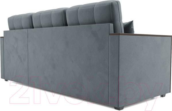 Изображение товара Диван угловой Mebel-Ars Техас (велюр серо-синий HB-178 26)