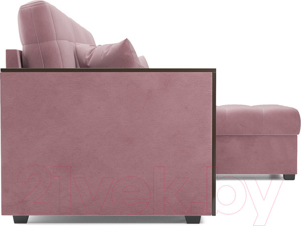Изображение товара Диван угловой Mebel-Ars Техас (велюр пудра НВ-178 18)
