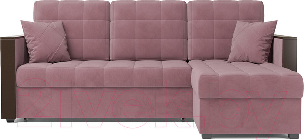 Изображение товара Диван угловой Mebel-Ars Техас (велюр пудра НВ-178 18)