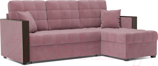 Изображение товара Диван угловой Mebel-Ars Техас (велюр пудра НВ-178 18)
