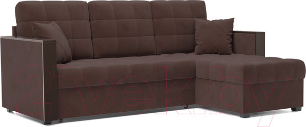 Изображение товара Диван угловой Mebel-Ars Техас (велюр шоколад HB-178 16)