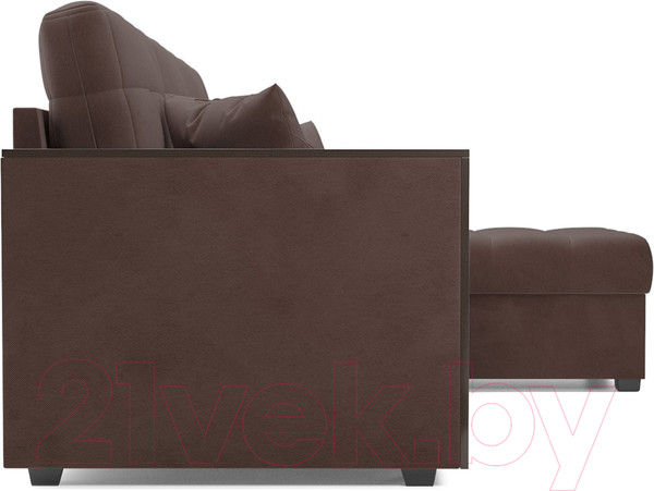 Изображение товара Диван угловой Mebel-Ars Техас (велюр шоколад HB-178 16)