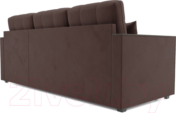 Изображение товара Диван угловой Mebel-Ars Техас (велюр шоколад HB-178 16)