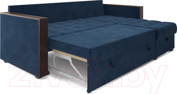 Изображение товара Диван угловой Mebel-Ars Техас (темно-синий Luna 034)