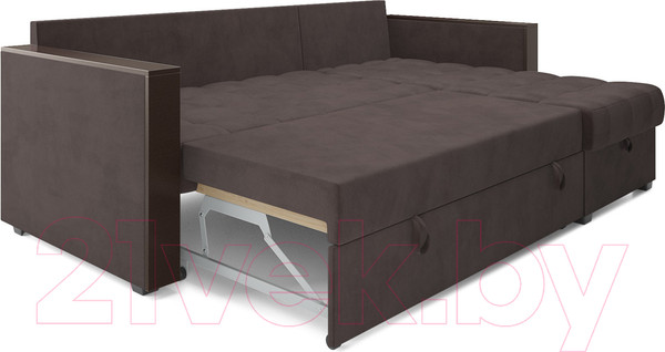 Изображение товара Диван угловой Mebel-Ars Техас (кордрой коричневый)