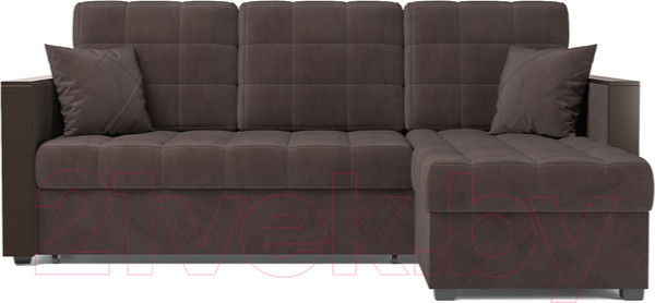 Изображение товара Диван угловой Mebel-Ars Техас (кордрой коричневый)