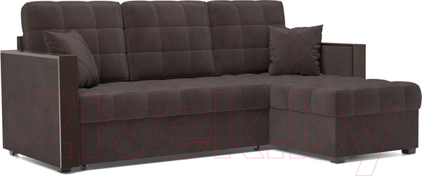 Изображение товара Диван угловой Mebel-Ars Техас (кордрой коричневый)