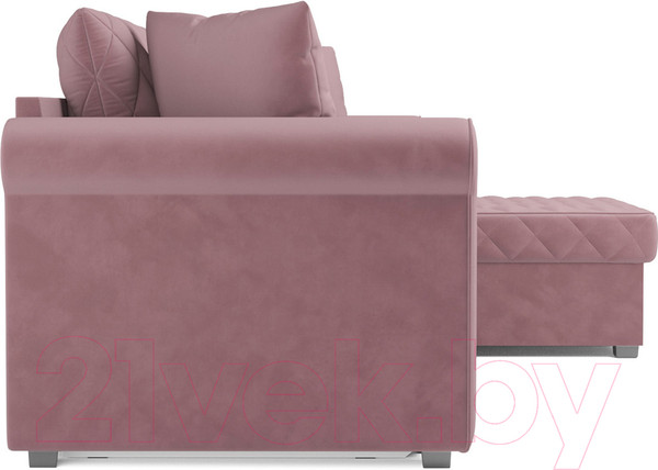 Изображение товара Диван угловой Mebel-Ars Берлин НВ-178 18 (велюр пудра)