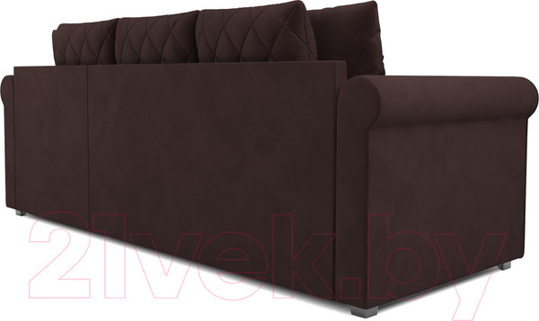 Изображение товара Диван угловой Mebel-Ars Берлин HB-178 16 (велюр шоколад)