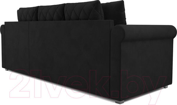 Изображение товара Диван угловой Mebel-Ars Берлин НВ-178 17 (велюр черный)