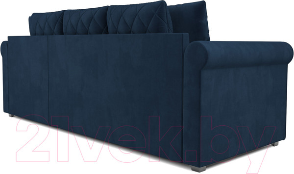 Изображение товара Диван угловой Mebel-Ars Берлин (темно-синий Luna 034)