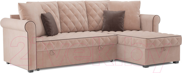 Изображение товара Диван угловой Mebel-Ars Берлин (кордрой бежевый)