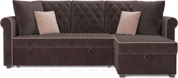 Изображение товара Диван угловой Mebel-Ars Берлин (кордрой коричневый)