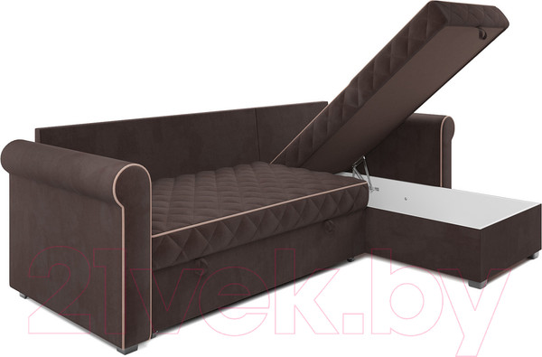 Изображение товара Диван угловой Mebel-Ars Берлин (кордрой коричневый)