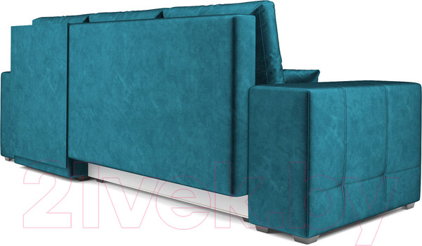 Изображение товара Диван угловой Mebel-Ars Монреаль правый (бархат сине-зеленый/Star Velvet 43 Black Green)