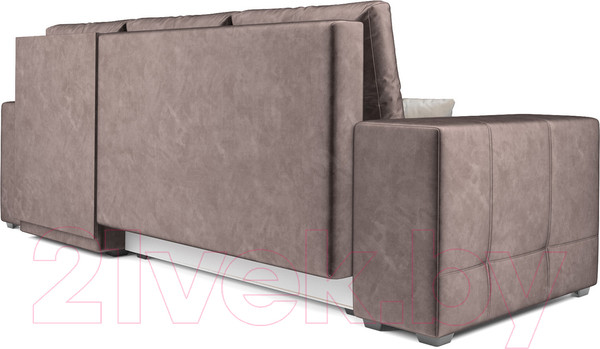 Изображение товара Диван угловой Mebel-Ars Монреаль правый (бархат серо-шоколадный/Star Velvet 60 Cofee)