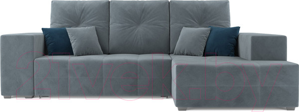 Изображение товара Диван угловой Mebel-Ars Монреаль правый (велюр серо-синий НВ-178/26)