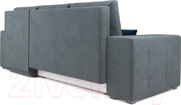 Изображение товара Диван угловой Mebel-Ars Монреаль правый (велюр серо-синий НВ-178/26)