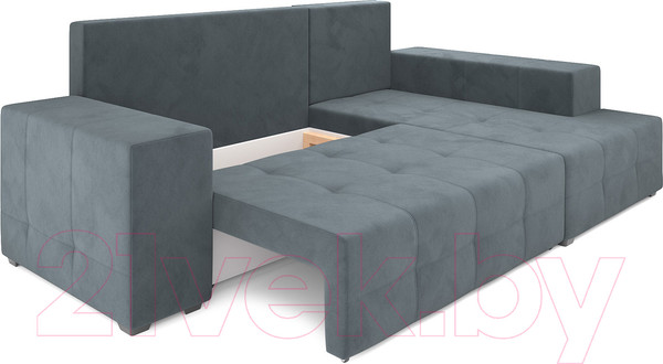 Изображение товара Диван угловой Mebel-Ars Монреаль правый (велюр серо-синий НВ-178/26)