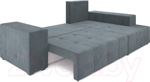 Изображение товара Диван угловой Mebel-Ars Монреаль правый (велюр серо-синий НВ-178/26)