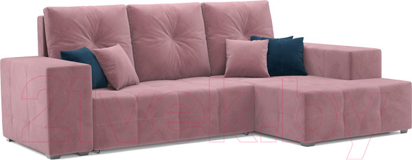 Изображение товара Диван угловой Mebel-Ars Монреаль правый (велюр пудра НВ-178/18)