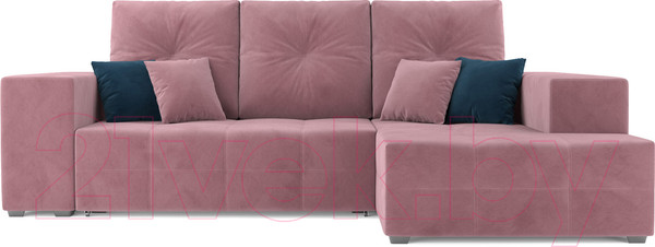 Изображение товара Диван угловой Mebel-Ars Монреаль правый (велюр пудра НВ-178/18)