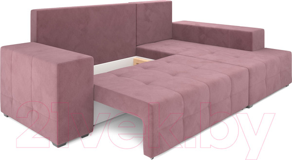 Изображение товара Диван угловой Mebel-Ars Монреаль правый (велюр пудра НВ-178/18)