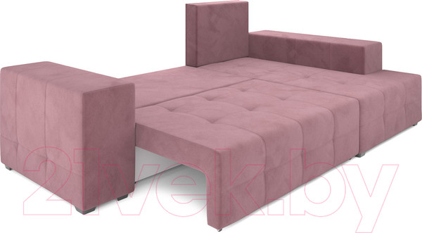 Изображение товара Диван угловой Mebel-Ars Монреаль правый (велюр пудра НВ-178/18)