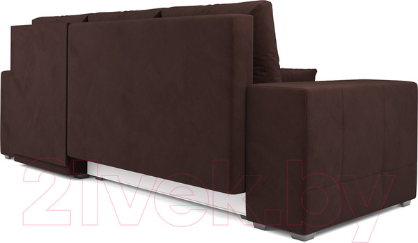 Изображение товара Диван угловой Mebel-Ars Монреаль правый (велюр шоколад НВ-178/16)