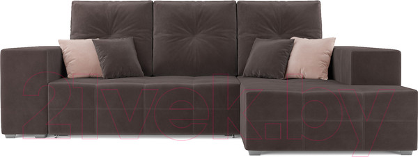Изображение товара Диван угловой Mebel-Ars Монреаль правый (кордрой коричневый)